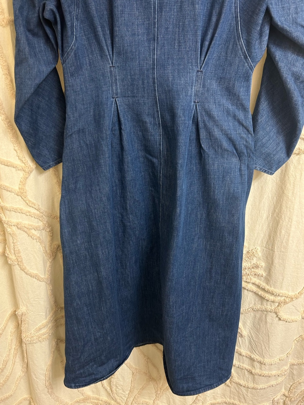 COS Half-Zip Denim Long Sleeve Mini Dress Size 8 - Picture 14 of 16